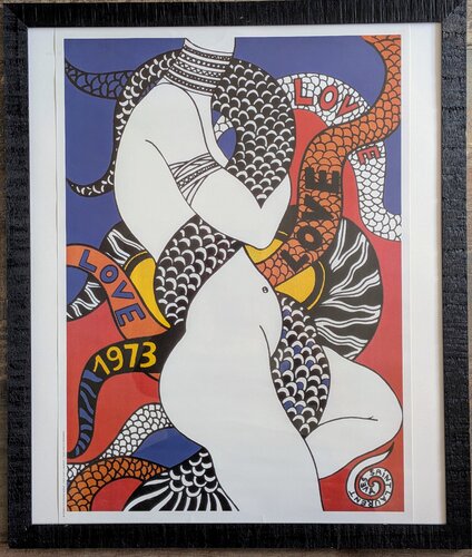Screen print in colors, 1973 - LOVE II, 1973 van Yves Saint Laurent, Afdruk te koop op Singulart