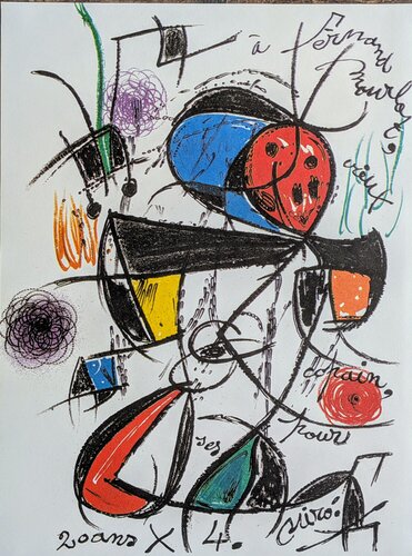 Color Lithograph - Abstraction, 1978 di Joan Miró, Opera su carta in vendita su Singulart