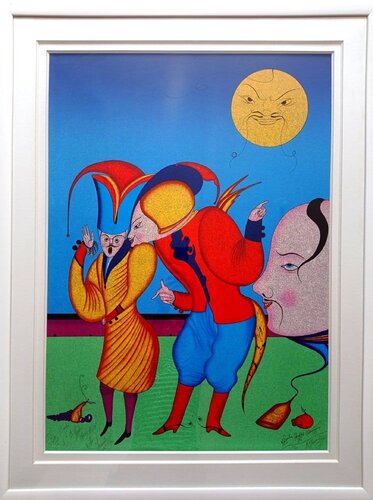 The Carnival of St.Petersburg - Large Hand-Signed Color Lithograph, 1972 by Mihail Chemiakin, Work on Paper for Sale on Singulart