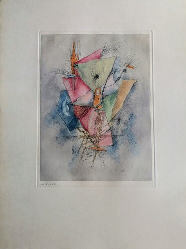 Signed Engraving in Colors-Abstraction, 1963 by Otto Wols, 종이 for Sale on Singulart