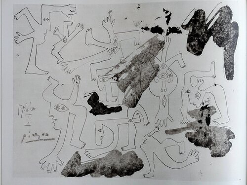 Characters -  Signed Graphic on paper - Corrida Scene, 1961 - Beautiful Art impression in colors van Pablo Picasso, Afdruk te koop op Singulart