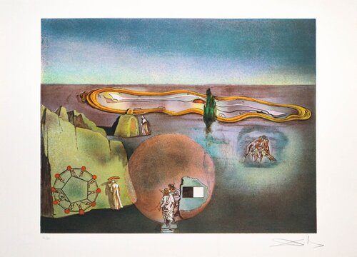 'Melting Watch' - Hand-Signed Lithograph in Colors, 1970-80's by Salvador Dalí, Work on Paper for Sale on Singulart