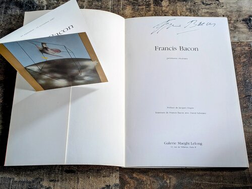Hand-Signed Rare Catalog with Invitation - Peintures Récentes, 1984 by Francis Bacon, Work on Paper for Sale on Singulart