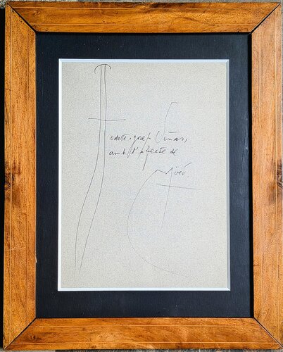 Surrealist Character - Hand-Signed Ink Drawing on paper by Joan MIRÓ , 1961 by Joan Miró, Work on Paper for Sale on Singulart