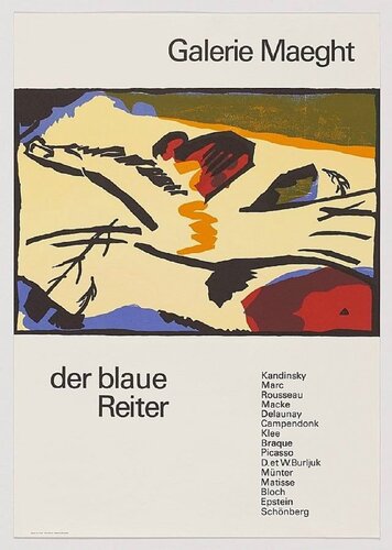 Der Blaue Reiter - Vintage lithographic poster in colors, 1962 by Vassily Kandinsky, Print for Sale on Singulart