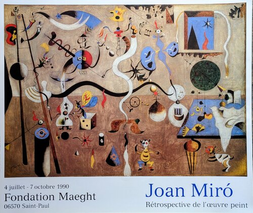 The Arlequin's Carnival-Vintage original poster, 1990 di Joan Miró, Opera su carta in vendita su Singulart