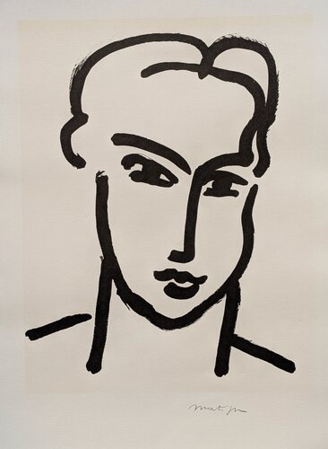 Great Head of Katia - High quality lithographic art impression van Henri Matisse, Afdruk te koop op Singulart