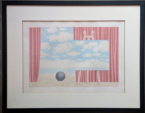 The Beautiful Captive(La Belle Captive)-Signed Rare Lithograph in Colors, 1965 by René Magritte, Work on Paper for Sale on Singulart