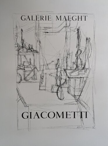 The Artist Workshop - Original Lithograph platesigned, 1951 di Alberto Giacometti, Opera su carta in vendita su Singulart
