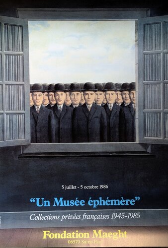 Magritte - Men with hats - Vintage original art poster, 1986 by René Magritte, Print for Sale on Singulart