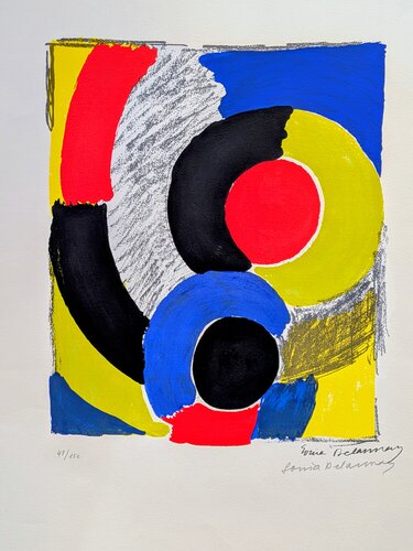 Sonia DELAUNAY - Original Hand-Signed Lithograph in Colors, 1970s by Sonia Delaunay, Work on Paper for Sale on Singulart