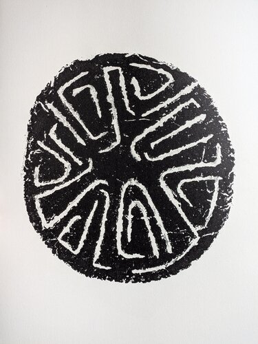 Abstraction in Black and White - Original Lithograph, 1974 van Raoul Ubac, Werk op papier te koop op Singulart