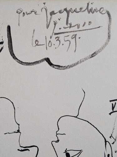 Jacqueline Profiles-Double-sided photolithographs, signed, 1961 di Pablo Picasso, Opera su carta in vendita su Singulart