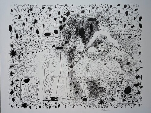 The Horsewoman-Picasso for The Patriot-Color Lithograph after 1981 edition by Pablo Picasso, Work on Paper for Sale on Singulart