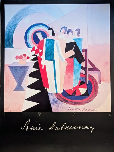Sonia Delaunay - Group of Women, 1986 -  Large and Rare Original Lithographic poster by Sonia Delaunay, Work on Paper for Sale on Singulart