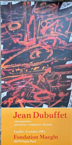 Jean Dubuffet - Vintage original poster in offset lithograph, 1985 by Jean Dubuffet, Work on Paper for Sale on Singulart