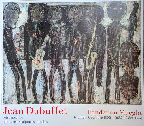 Jean Dubuffet - Jazz Band -  Vintage original poster in offset lithograph, 1985 by Jean Dubuffet, Work on Paper for Sale on Singulart