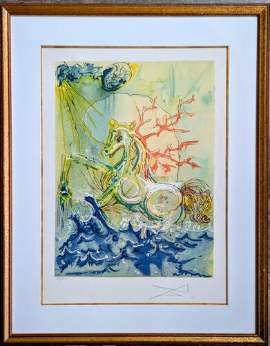 Salvador DALI - Neptune - Original Hand-Signed Lithograph, 1983 by Salvador Dalí, Work on Paper for Sale on Singulart