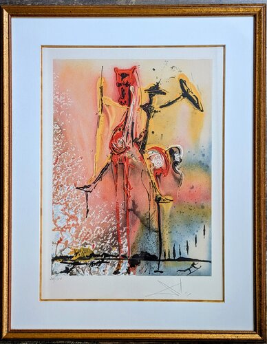 Salvador DALI - Don Quichotte - Original Hand-Signed Lithograph, 1983 by Salvador Dalí, Work on Paper for Sale on Singulart