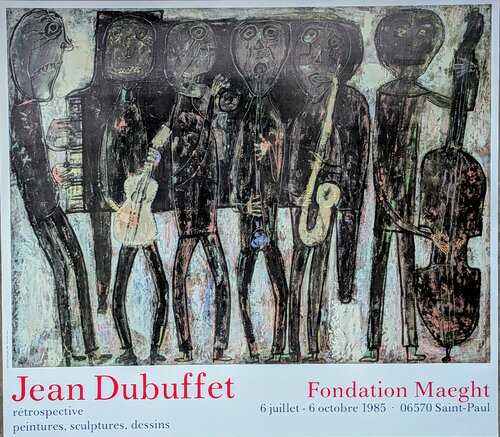 Jean Dubuffet - Jazz Band -  Vintage original poster in offset lithograph, 1985 by Jean Dubuffet, 종이 for Sale on Singulart