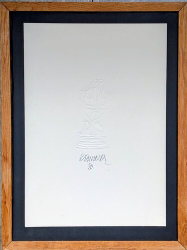 Torso - Hand-Signed Relief/Gauffrage on paper, 1980 di Miguel Berrocal, Opera su carta in vendita su Singulart