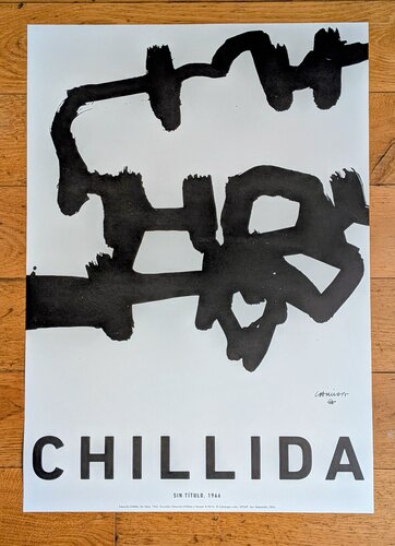 Abstraction - Original lithographic platesigned poster for Chillida exhibition by Eduardo Chillida, Work on Paper for Sale on Singulart