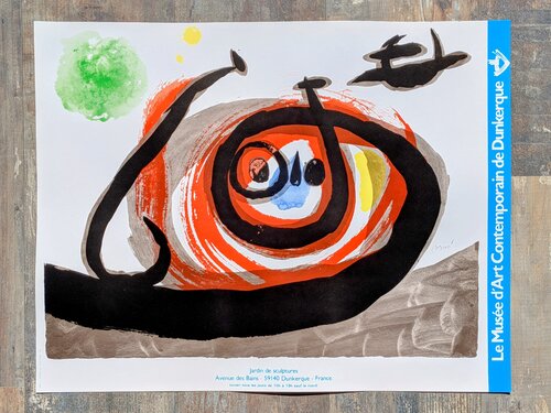 Lithographic poster for Miro sculptures exhibition, signed in the plate by Joan Miró, Print for Sale on Singulart