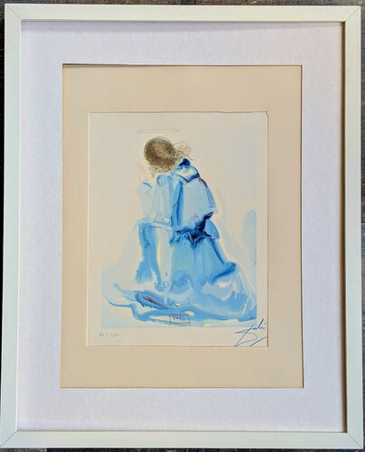 Salvador DALI-Hand-Signed Woodblock Color Engraving-The Angel, 1963 van Salvador Dalí, Werk op papier te koop op Singulart