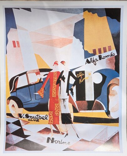 René Magritte for Alfa Romeo - Large Art Impression in colors van René Magritte, Afdruk te koop op Singulart