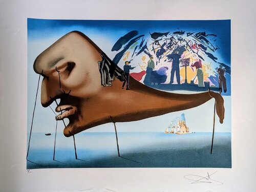 Salvador Dali - Hand-Signed Lithograph - Sleep at the Orchestra, 1982 par Salvador Dalí, Œuvre sur papier en vente sur Singulart