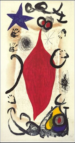 The Great Scale-Art impression(four-colors  print technique) on vellum paper de Joan Miró, Obra en papel a la venta en Singulart