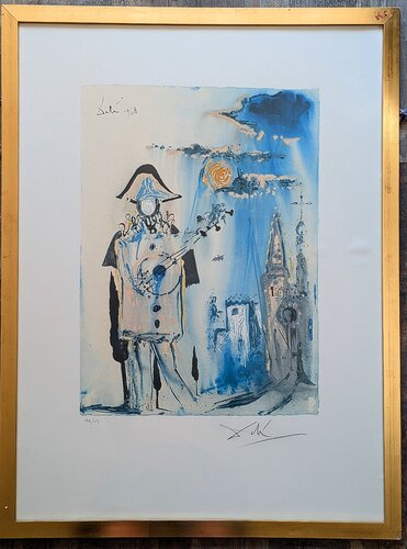 Salvador DALI-Harlequin in a landscape, 1968-Hand-Signed silkscreen in colors, 1968 von Salvador Dalí, Werk auf Papier kaufen auf Singulart