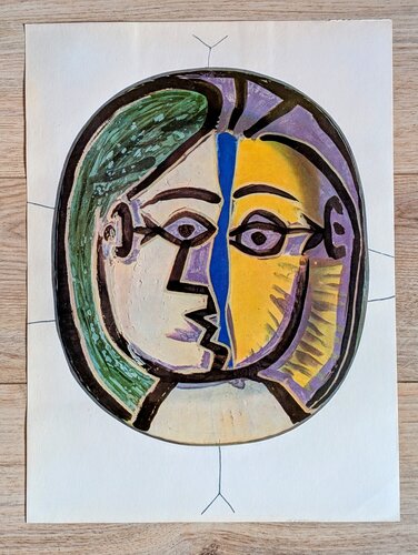 Pablo Picasso - Portrait - Lithograph and art impression, 1948 di Ana Picasso, Opera su carta in vendita su Singulart