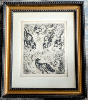 t*a様 シャガール リトグラフ『ラ・シュヴォーシェ』アメリカ シャガール展 大 シャガール リトグラフ『ラ・シュヴォーシェ』アメリカ