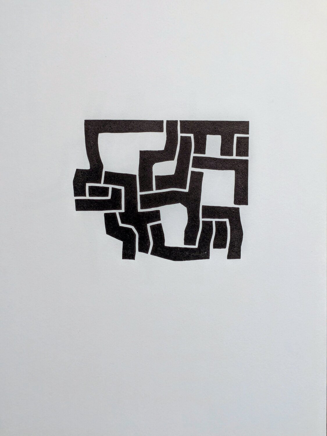 Abstraction in Black and White, Original Lithographs, 1974 Eduardo Chillida Opera su carta in vendita