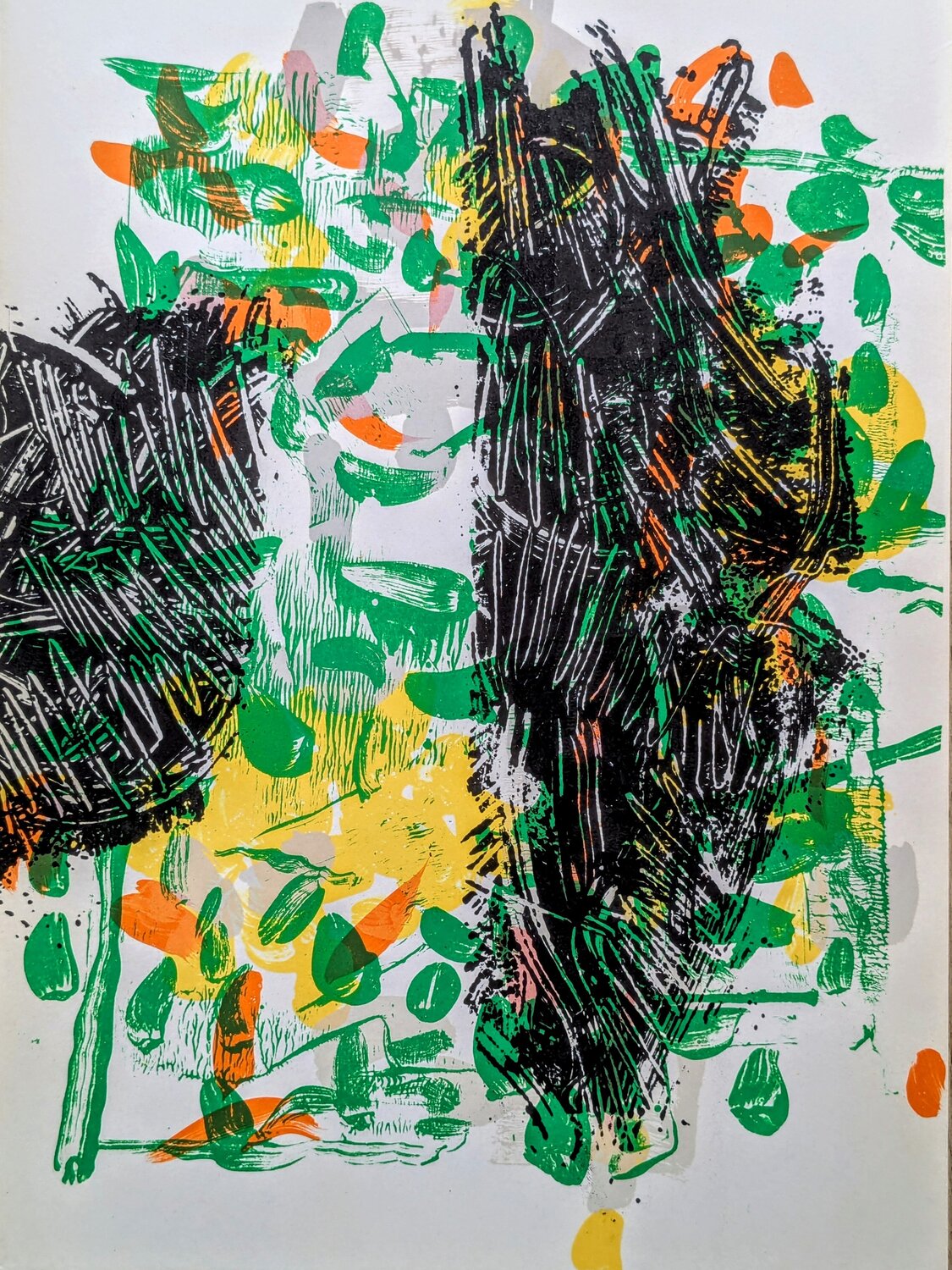 Abstract Composition, Original Lithograph in colors, 1968 Jean-Paul Riopelle Werk auf Papier zu verkaufen