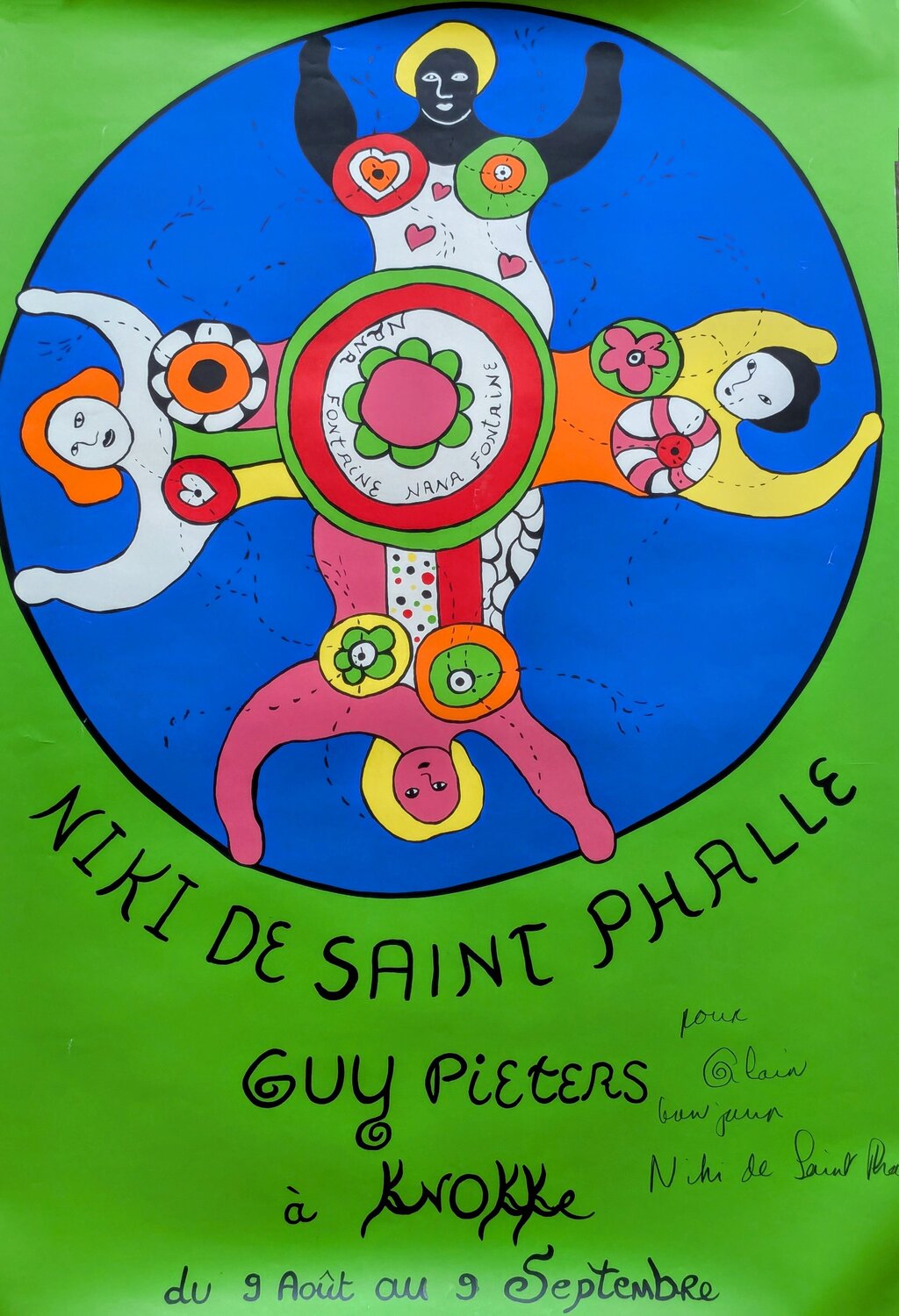 Nana Fontaine - Hand-signed Lithograph with drawing, 1993 Niki de Saint Phalle Œuvre sur papier à vendre