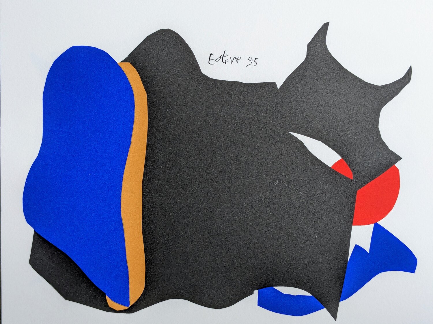 Abstraction - Original Signed Serigraphy in colors, 1995 Maurice Estève