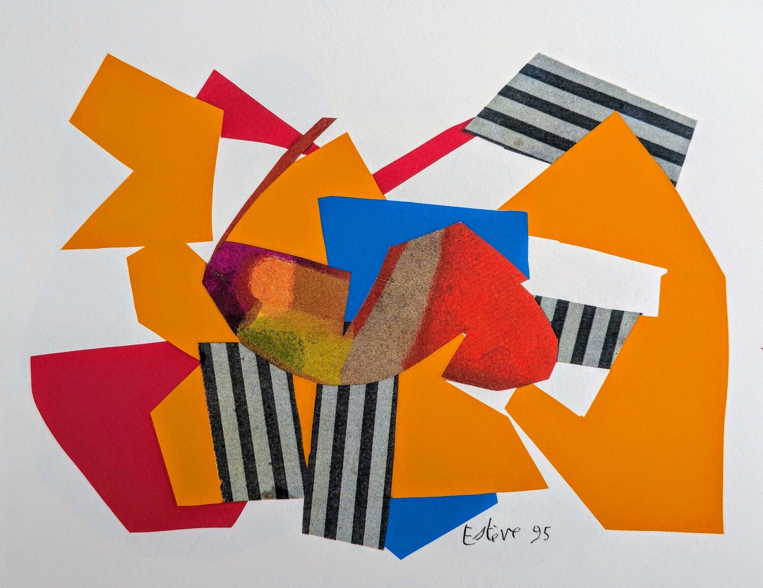 Abstraction - Original Signed Serigraphy in colors, 1995 Maurice Estève