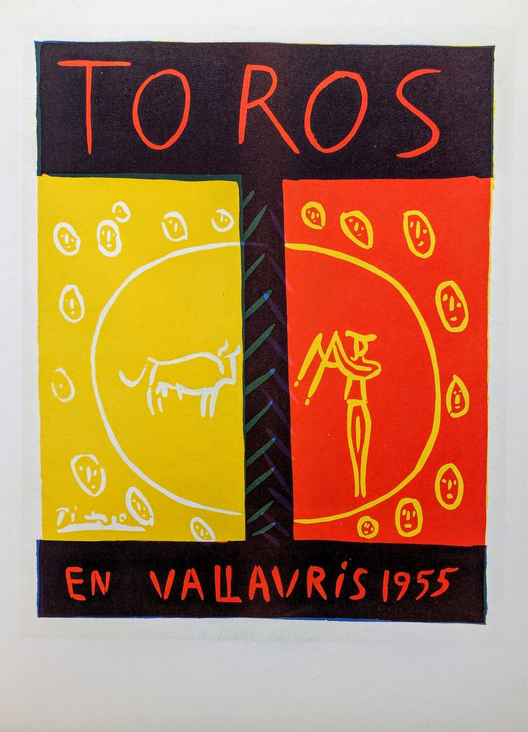 Original Color Lithograph - Toros at Vallauris, 1959 Pablo Picasso Werk auf Papier zu verkaufen