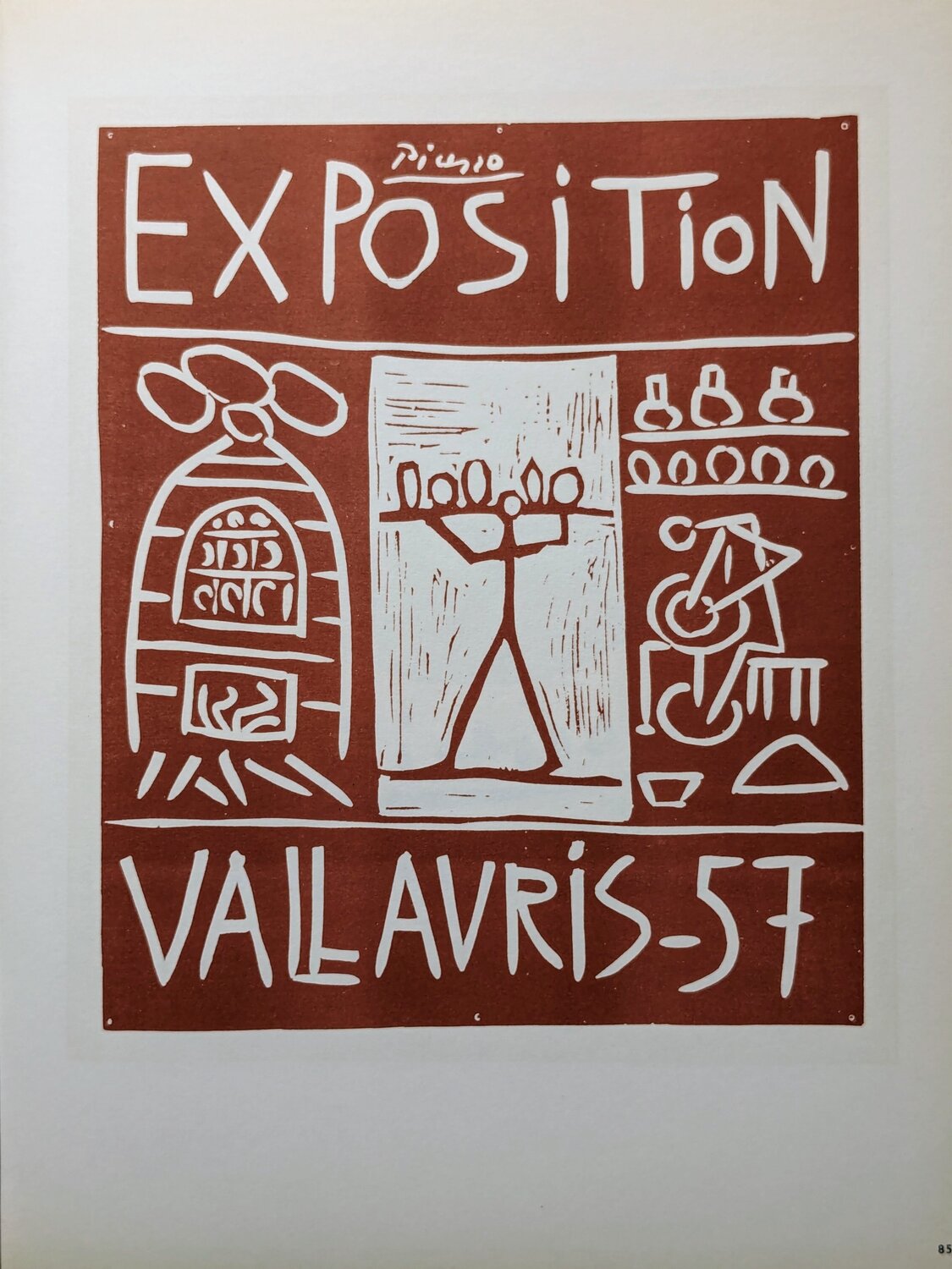 Original Color Lithograph - Vallauris exhibition, 1959 Pablo Picasso Werk auf Papier zu verkaufen