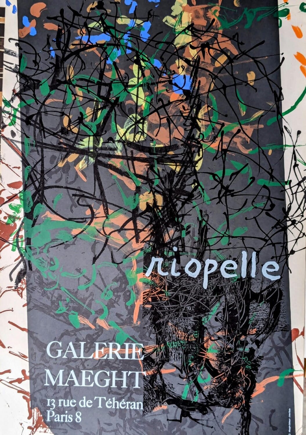 Abstraction, Original lithographic poster, 1970 Jean-Paul Riopelle
