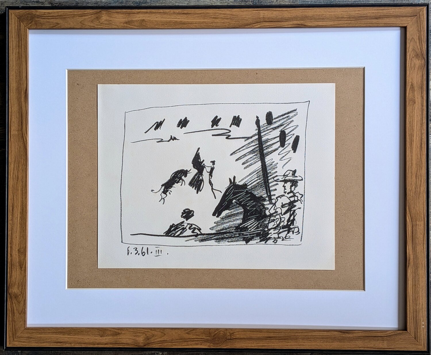Original Lithograph II - A Los Toros with Picasso - 1961 Pablo Picasso Werk auf Papier zu verkaufen