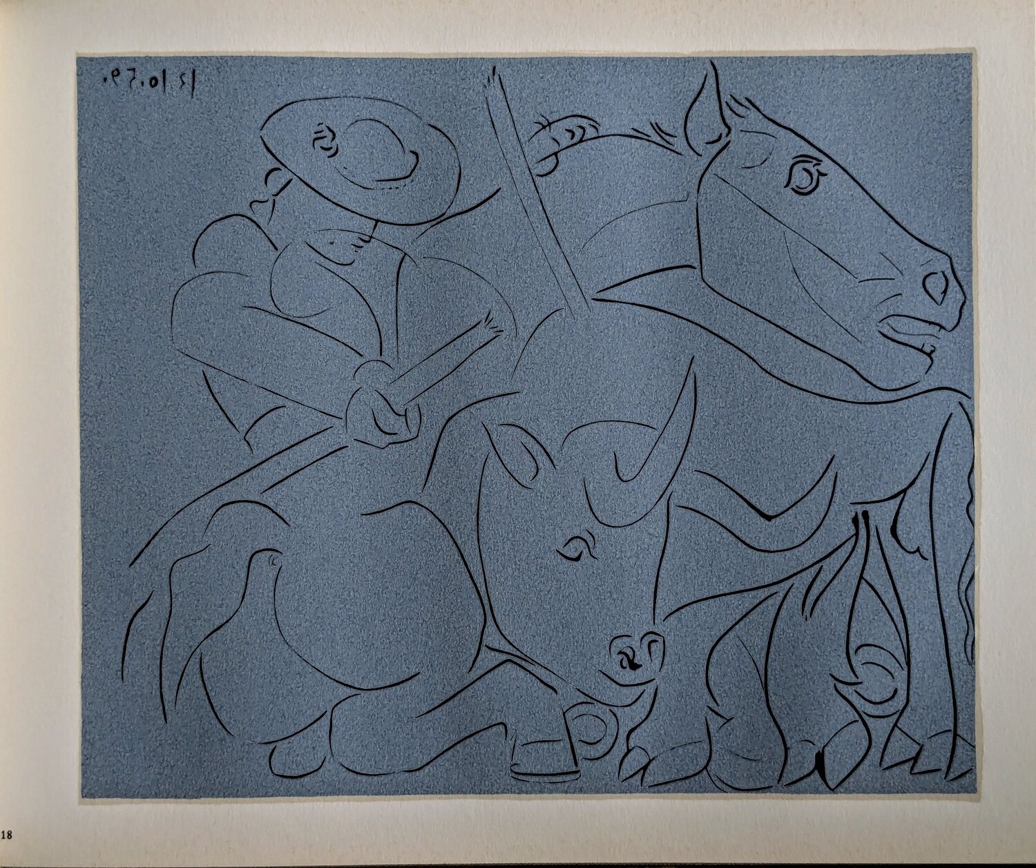 Original Linocut-The Broken Sparrow, 1962 Pablo Picasso Werk auf Papier zu verkaufen