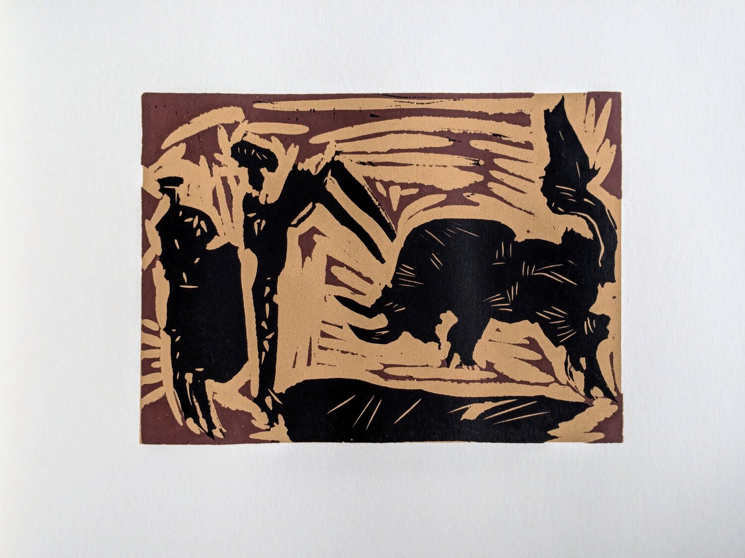 The Final Sting - Original Linocut, 1962 Pablo Picasso Werk auf Papier zu verkaufen