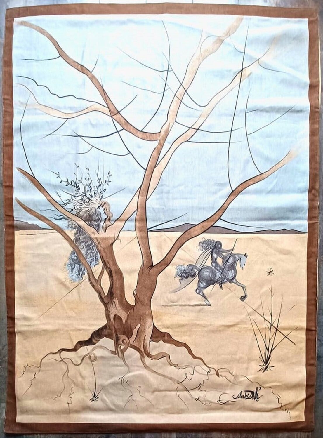 Original Large Tapestry in limited edition, 1983 Salvador Dalí Textil zu verkaufen