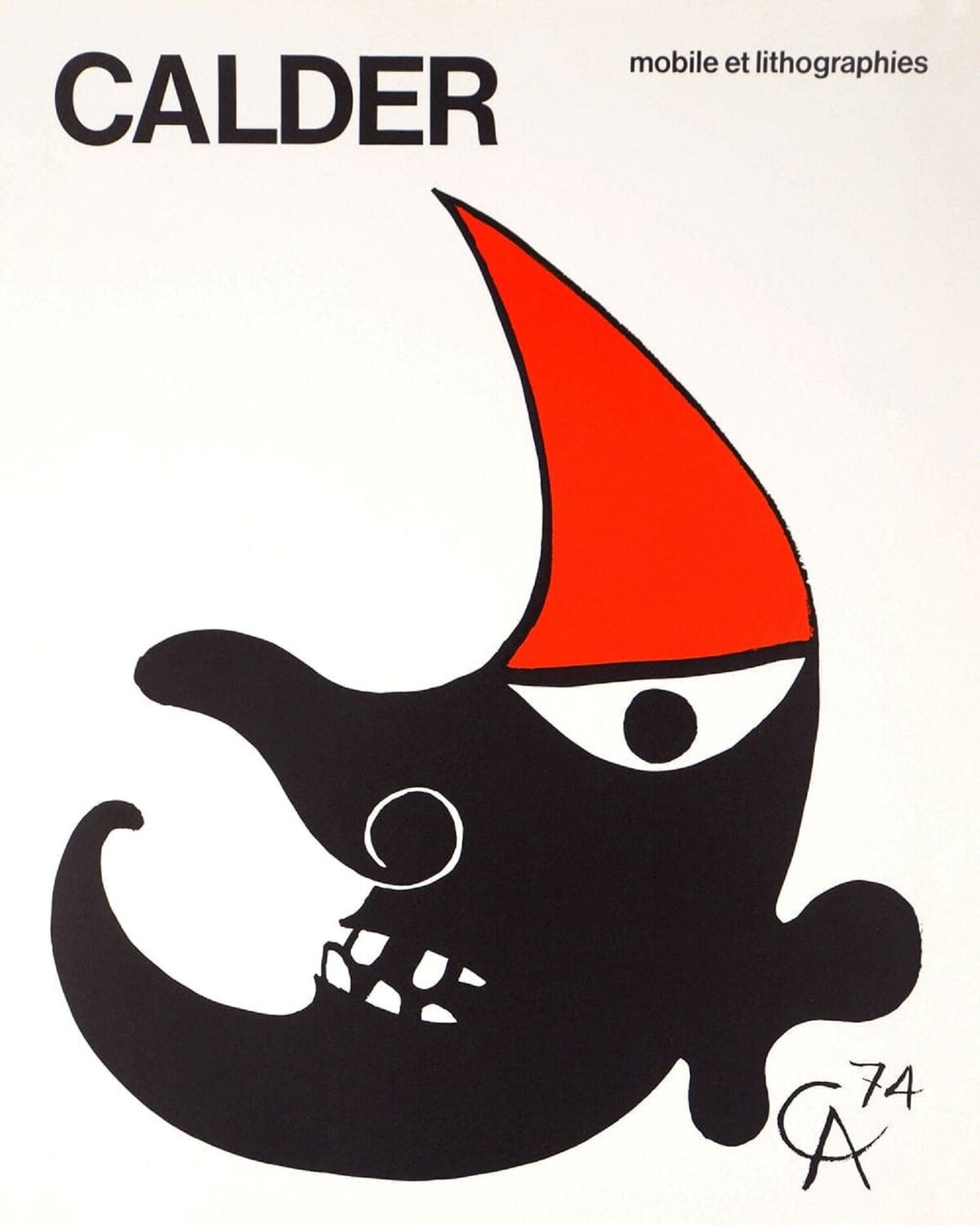 Laughing Moon - Original lithographc poster, 1974 Alexander Calder