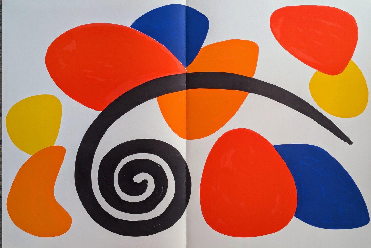 Abstraction III - Original Lithograph in colors, 1968 Alexander Calder