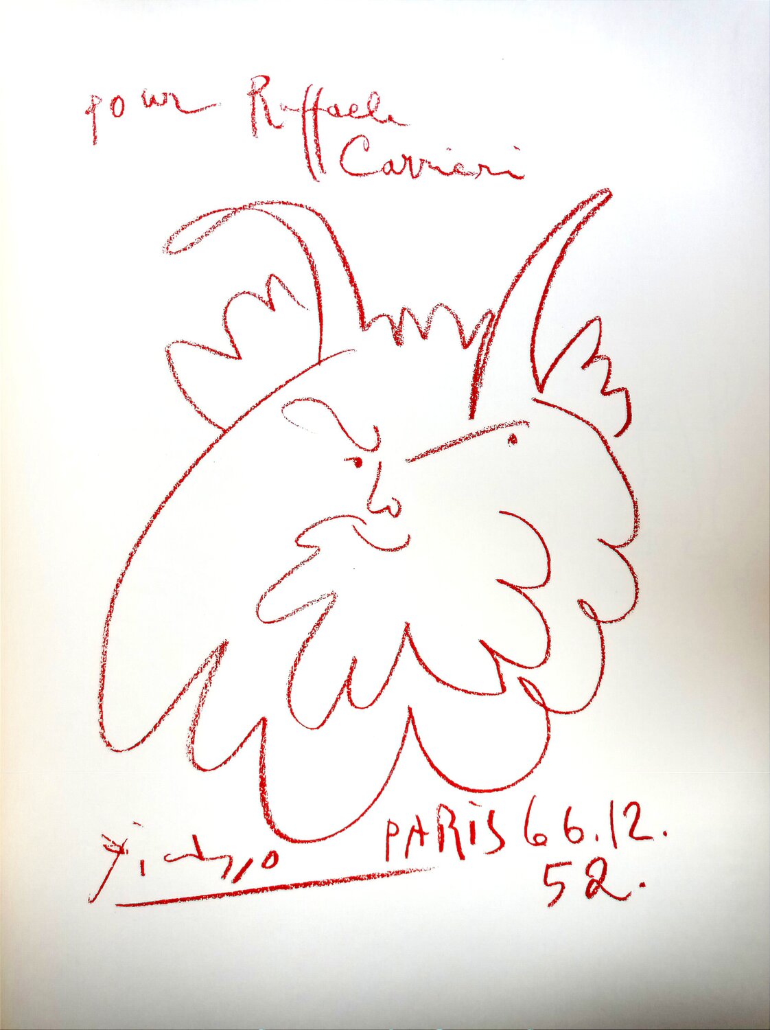 Phaun - Signed Color Lithograph, 1962 Pablo Picasso Opera su carta in vendita