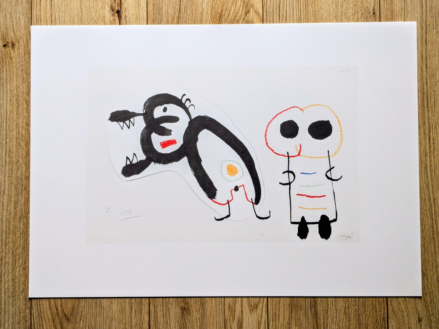 Enfance d'Ubu VIII - Color Lithograph, 1987 Joan Miró Opera su carta in vendita